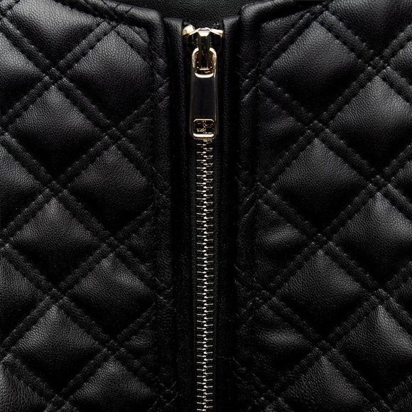 ZARA FAUX LEATHER CROPPED QUILTED JACKET - Picture 7 of 14